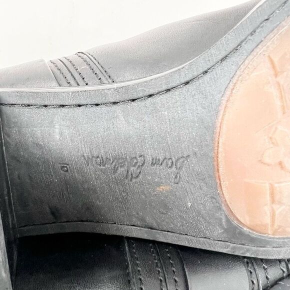 Sam Edelman Dalma Ankle Boots Womens 10 Black Studded Harness Leather Chelsea - Picture 7 of 8